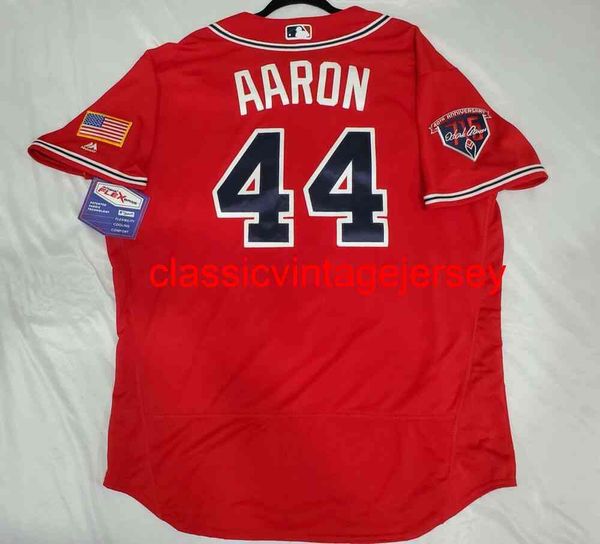 

men women kids hank aaron flex base jersey embroidery new baseball jerseys xs-6xl, Black