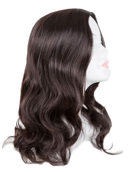 

costume accessories carnival wig fei-show synthetic heat resistant medium dark brown middle part line curly hair costume cosplay halloween h, Silver