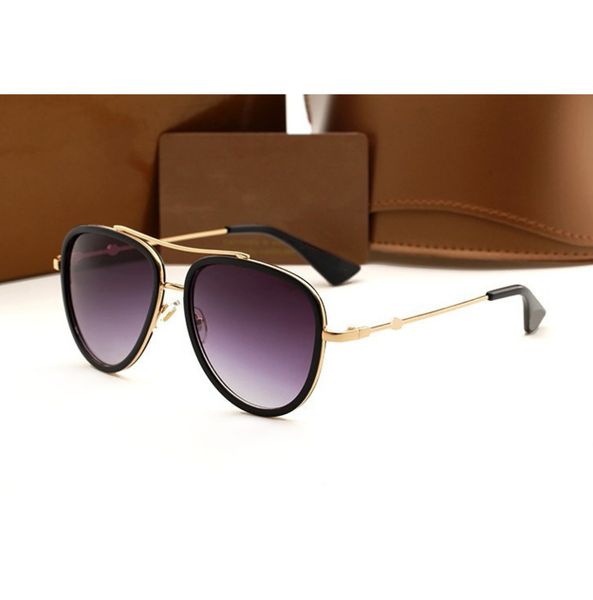 

new designer sunglasses fashion men and women big frame little bee eyeglasses 4 color uv400 goggle with full package, White;black