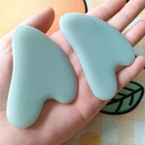 

decorative objects & figurines 2pcs wholesale natural crystal jade facial thin massager skin slim pink stone guasha gem anti wrinkle remover