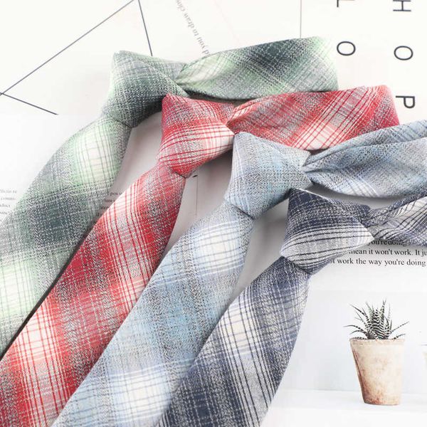 

tie plaid uniform jk casual student fashion trendy cotton small tie, Blue;purple