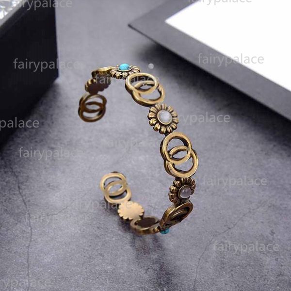 

2021 fashion seiko retro bracelets bangle jewelry bronze bracelet adjustable open letter jewelrys gift, Black