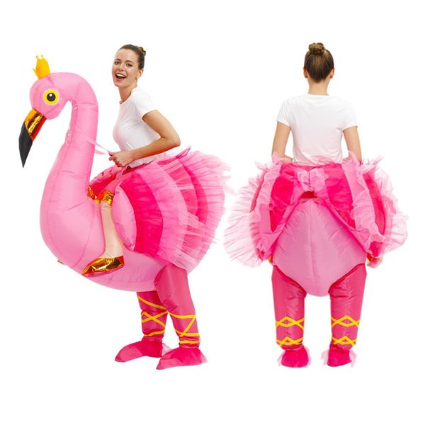 

mascot costumeshalloween flamingo inflatable costume mascot anime roly play costumes for christmas carnaval funny dress upmascot doll costu, Red;yellow