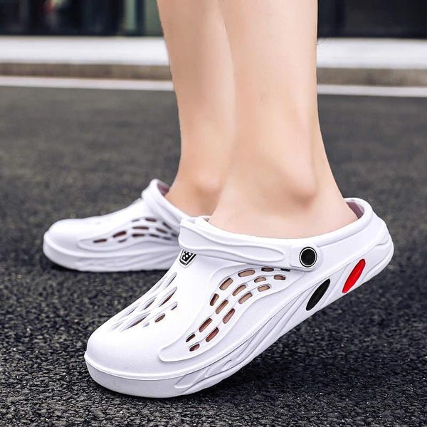 

slippers men women flip flop male beach sandals women's summer shoes tennis crogs krasaovki gym, Black