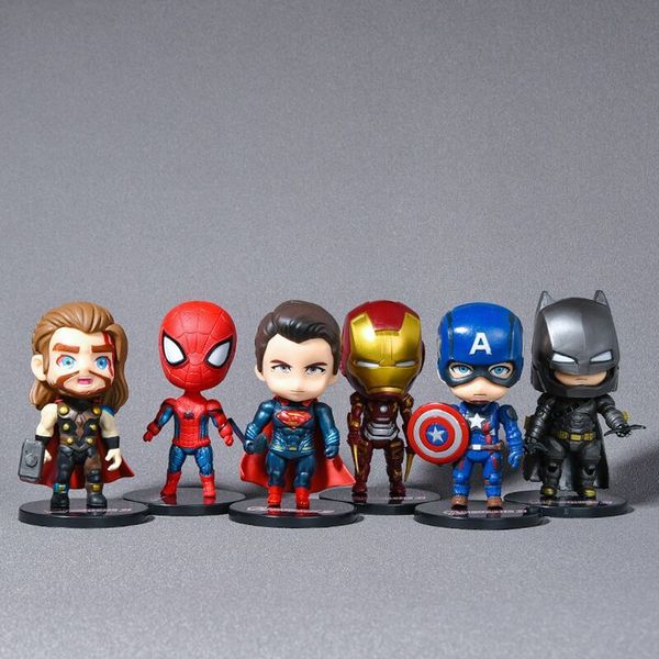 

a model 6 alliance hand-made animation cartoon steel spider beauty team bat cake doll toy cake ornaments