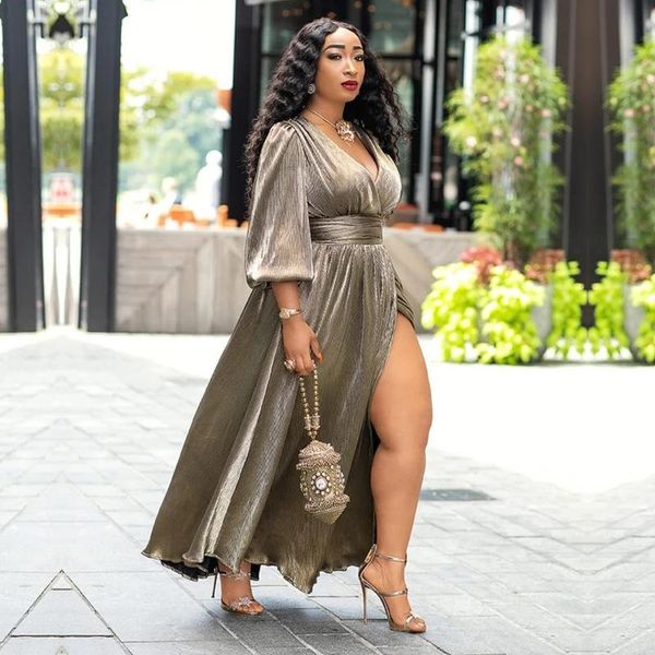 

casual dresses women ruffles long-sleeved summer plus size european and american maternity v-neck wedding gowns vestiods, Black;gray