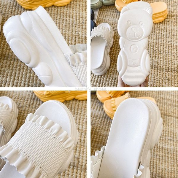 

womens slipper font shoes slide fashion sandals flat 8cm 003, Black