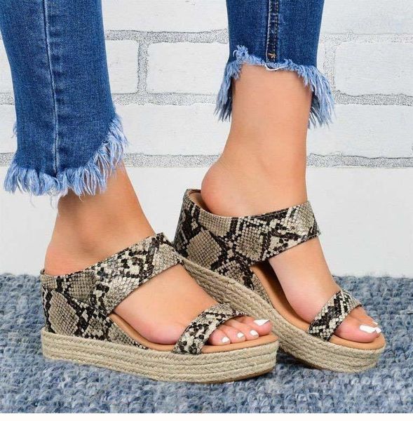 

women's sandals summer ladies wedges shoes woman slip on casual women pu platform chaussures femme slippers, Black