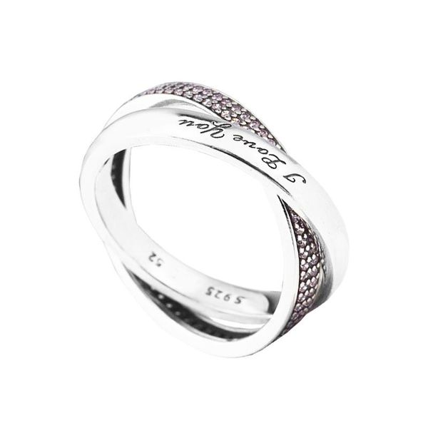 

cluster rings ckk ring pink sweet promise for women men anillos mujer 925 sterling silver jewelry wedding aneis hombre, Golden;silver
