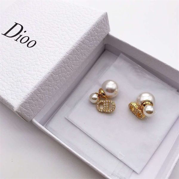 

70% off outlet online family's new pearl earrings, advanced fashion temperament, style baby's same earrings and earrings, Golden