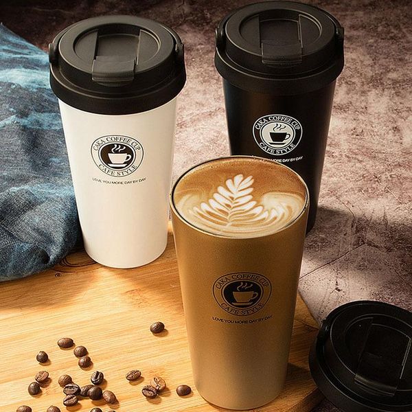 

mugs fashionable and beautiful coffee cup creative 304 stainless steel insulation mug portable milk