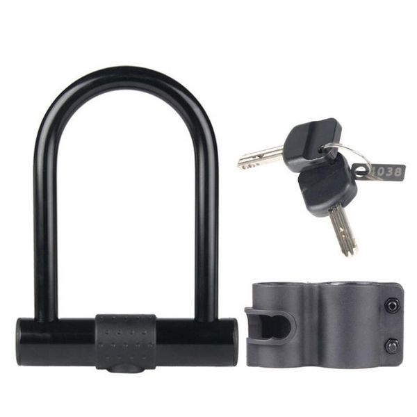 

bike locks motorcycle bicycle u shape lock au-6 with 2 243g cycling, outdoor, etc black keys safety anti theft