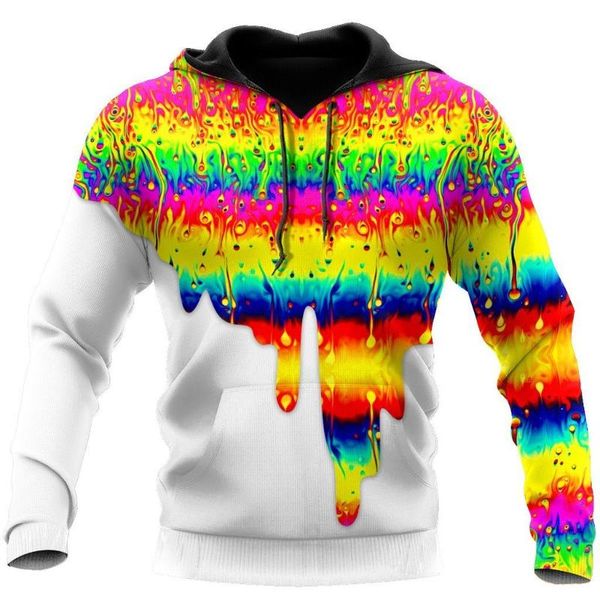 

men's hoodies & sweatshirts 3d print hoodie colorful hippie for men/women sweatshirt spring casual pullover zipper streetwear d, Black