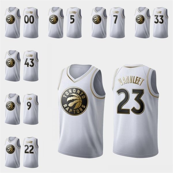 

toronto\rraptors\rmen serge ibaka pascal siakam kyle lowry stanley johnson marc gasol\rnba white custom golden edition jersey, Black