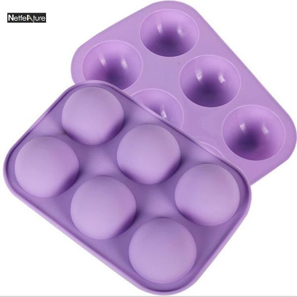 

other bakeware 6cavity silicone cake mould semicircle mousse pudding chocolate handmade soap kitchen diy baking tools pan