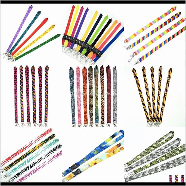 11 desenhos Cabeça de corda Pescoço Correio Lanyard 12 Cores Chave Telefone de Trabalho Card Card Slim Design D1HQX Acessórios de Cabelo Qejln