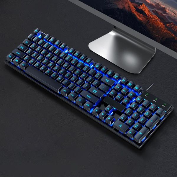 

keyboards glowing mechanical keyboard with usb cable silent deskcomputer notebook office e-sports rgb game
