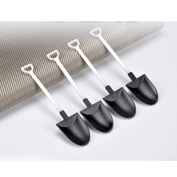 

disposable flatware 100pcs ice cream spoons shovel shaped dessert pp cake fruit