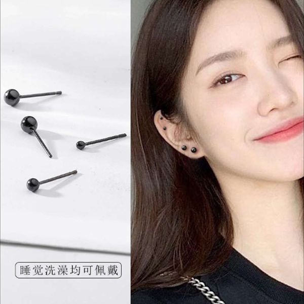 

ruixiang black light bead earrings mini simple ball bean earrings fashion