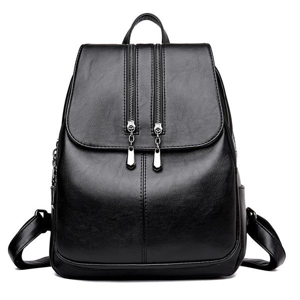 

backpack 1pcs soft leather with two shoulders