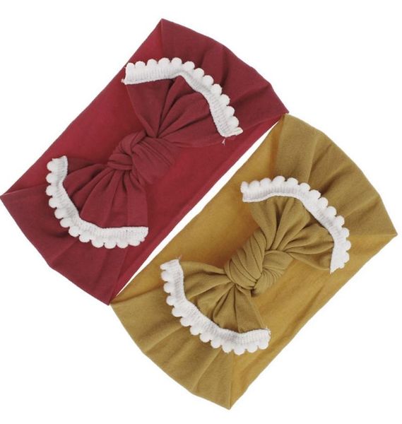 

brand baby hairband toddler bow hairband tassel baby girls headband big knot turban kids hair accessories 21 designs free, Slivery;white