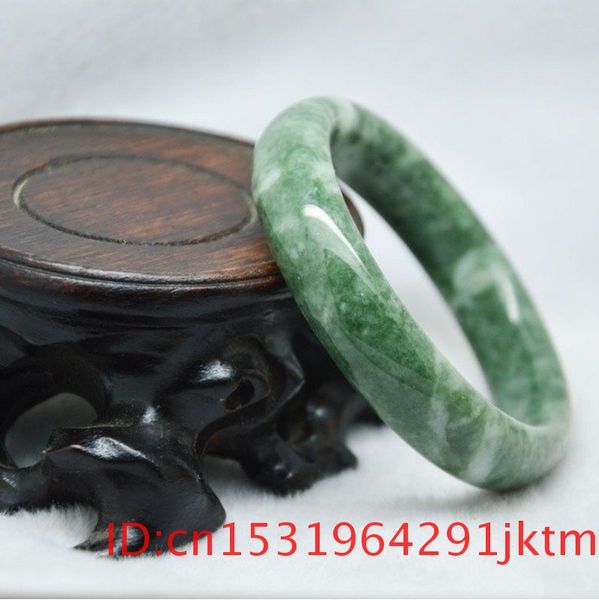 

jade bangle bracelet fashion women chinese jewelry amulet charm gifts for men green 5a+ natural, Silver