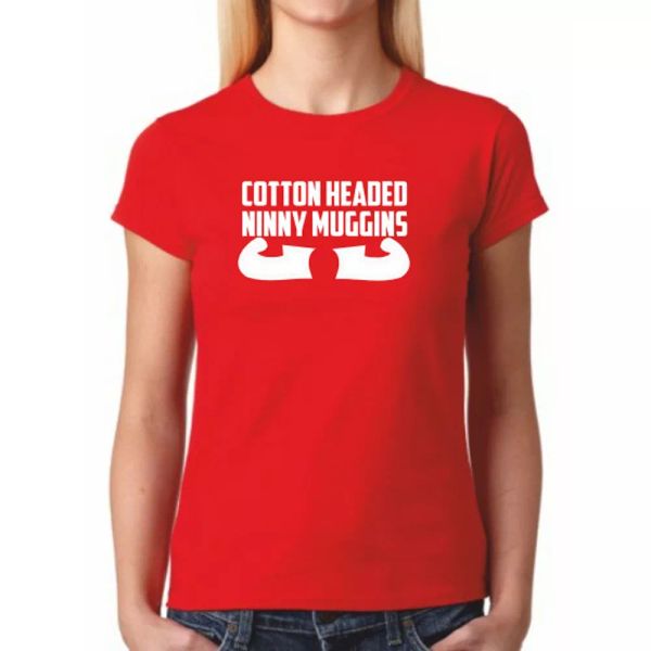 

ladies buddy the elf tshirt - cotton headed ninny - xmas gift - stocking filler, White;black