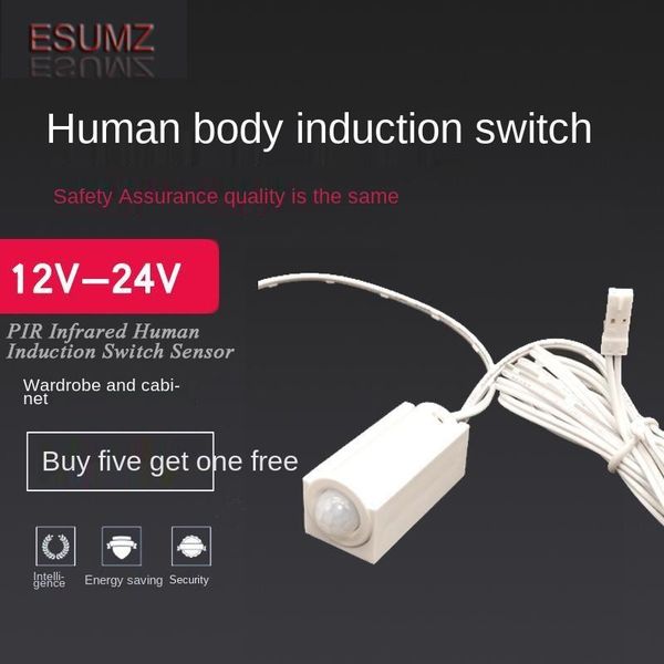 

smart home sensor 12v surface mounted body infrared sensing switch 24v embedded cabinet module