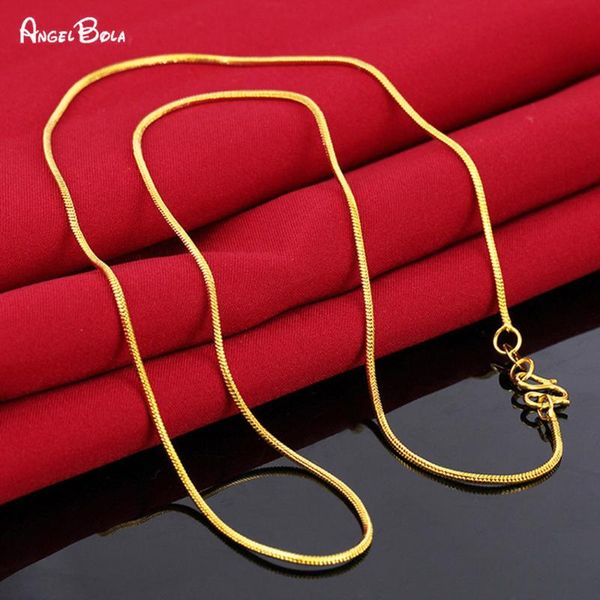 

chains exquisite and elegant gold necklace with unique w-shaped buckle head fashion jewelry simple accessories wholesale, Silver