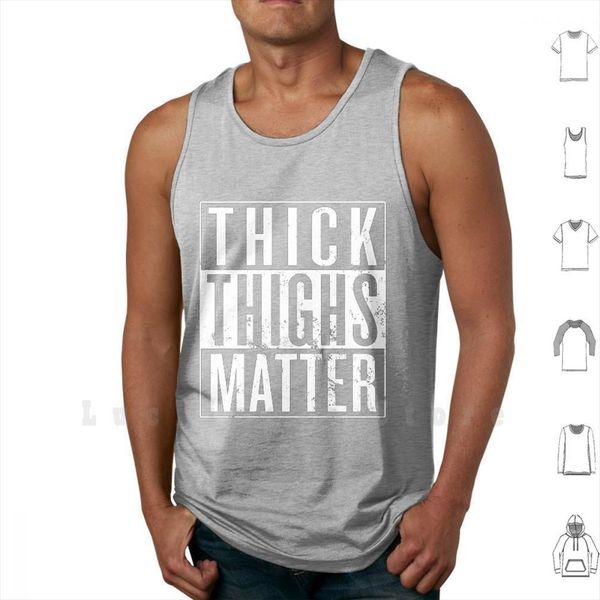 

thick thighs matter tank vest sleeveless girls thicc workout gym, White;black