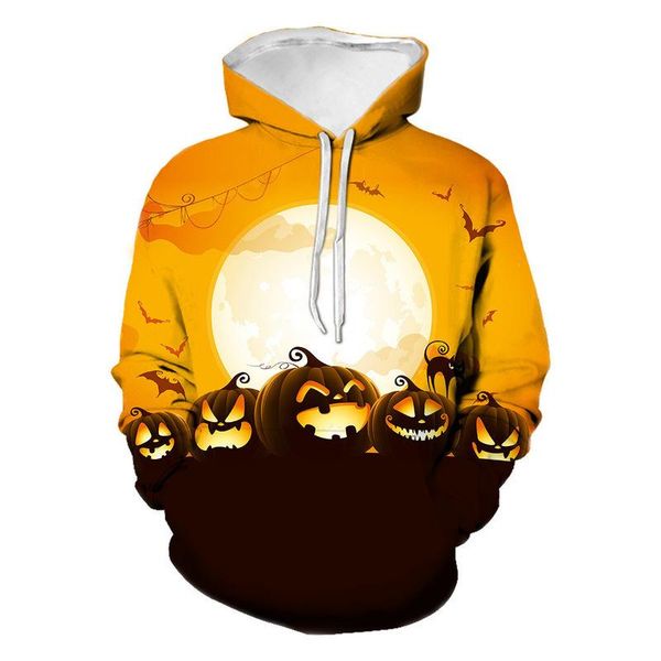 

20 pumpkin hooded long sleeve women's long sweaters for halloween, loose, comfortable and soft, Black
