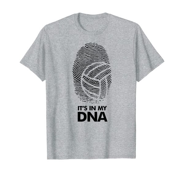 

funny volleyball it's in my dna fingerprint t-shirt, White;black