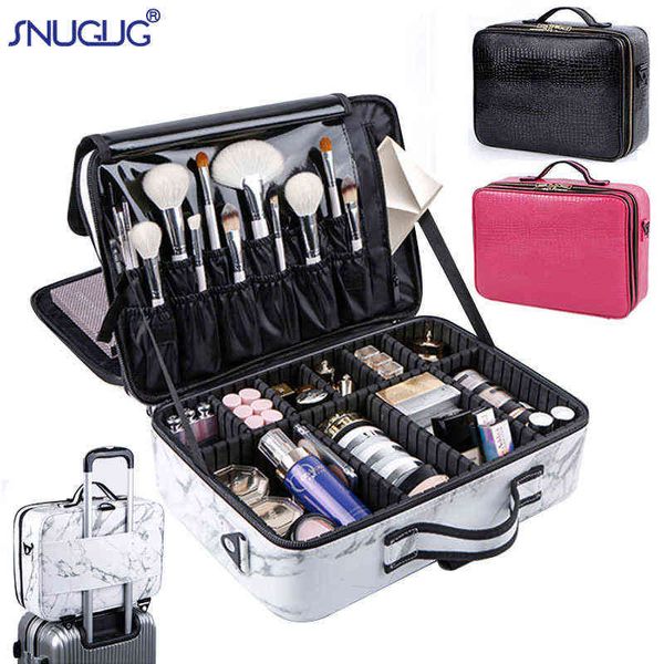 NXY Kosmetiktasche Neue Professinal Marke Make-Up Veranstalter Pu-leder Schönheit Aufbewahrungskoffer Hohe Qualität Frauen Reisetasche 0127