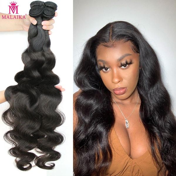 

human hair bulks malaika bundles 100% brazilian weave raw remy water wave weaves deals, Black
