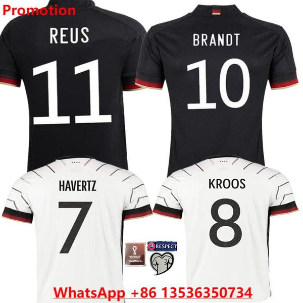

men's t-shirts reus men kroos kimmich goretzka 20 21 havertz klostermann gnabry werner adults 2021- germanyes, White;black