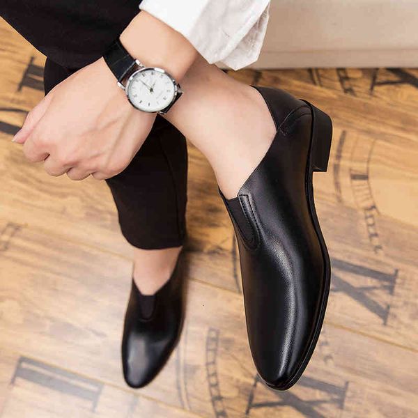 

dress shoes men formal mariage wedding party fashion with fur warm business loafers oxford men moccasins v2lm, Black