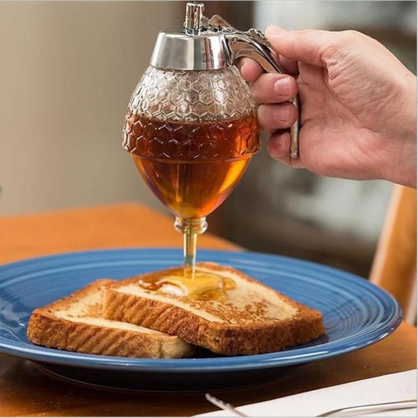 

squeeze bottle honey jar container bee drip dispenser kettle storage pot stand holder juice syrup cup home kitchen accessories