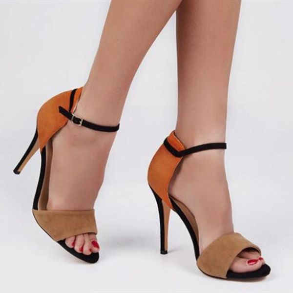 

sandals shofoo shoes.fashion women's sandals. about 11 cm high heel party shoes. summer size:34-45, Black