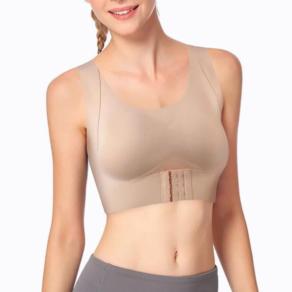 

40# underwear bras for women push up bra posture corrector bralette front closure female cross back yoga outfit