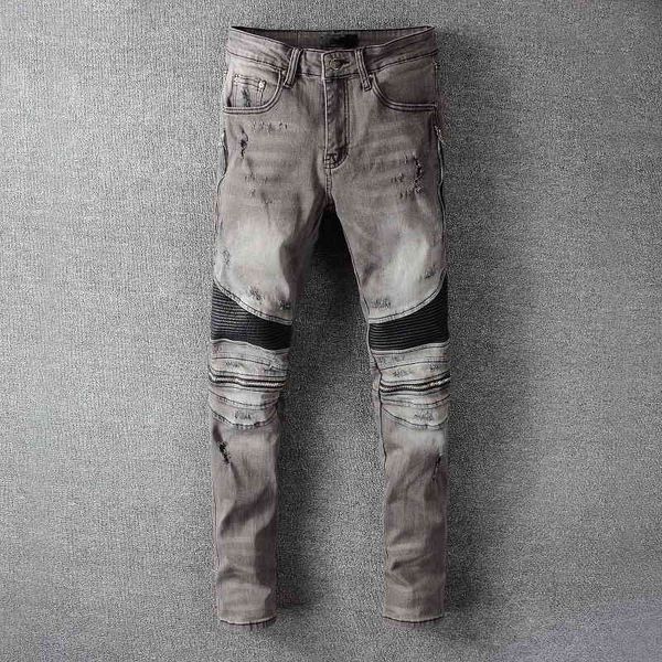 

men's jeans luxury france designer men s 10 denim models man retro hip hop biker pants holes washed clothes q7tf, Blue