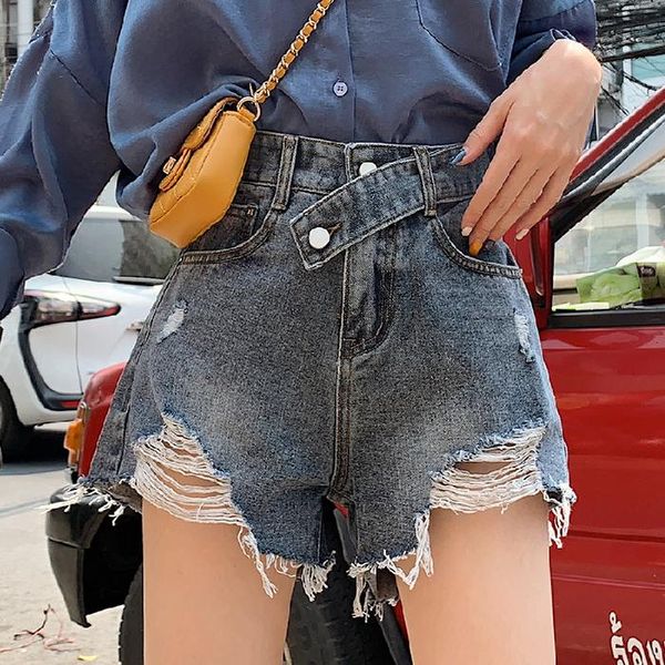 

women's jeans blue gray pant jean women wide leg summer denim short feminino plus size high waist woman korean style