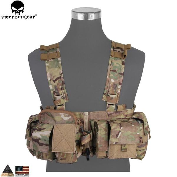 

hunting jackets emersongear uw gen v split front chest rig body armor paintball combat molle vest tactical multicam em7451, Camo;black