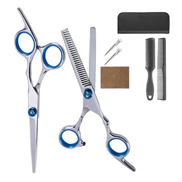 

hair scissors 1 set/8pcs professional haircut tools kit cutting supplies barbershop accessories for daily use