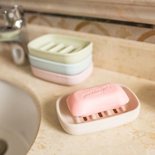 

soap dishes striped dish toilet plastic simple double drain bathroom box household shower travel hiking stand conta