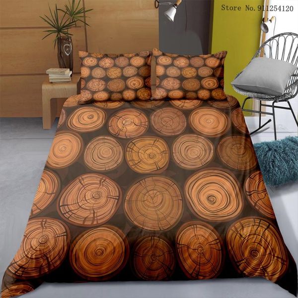 

bedding sets wooden door stakes vintage duvet cover 3d printing 2/3 piece teen boy bed quilt for bedroom drop