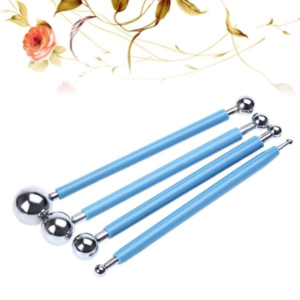 

craft tools 4pcs metal ball fondant cake decorating sugarcraft gumpaste flower modelling mold diy