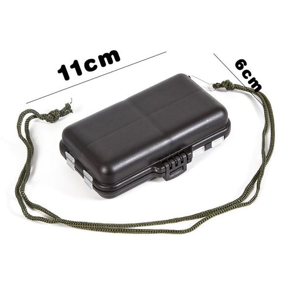 

compartments waterproof fishing tackle boxes plastic lure bait hook storage case with anti-lost lanyard accessories
