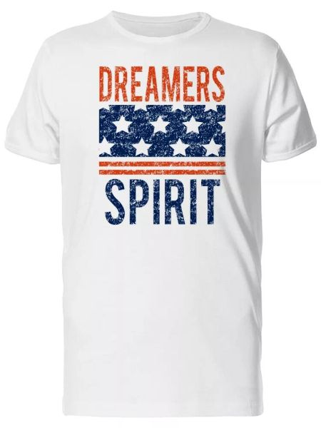 

Dreamers Spirit Usa Flag Men's Tee -Image by Shutterstock, White;black