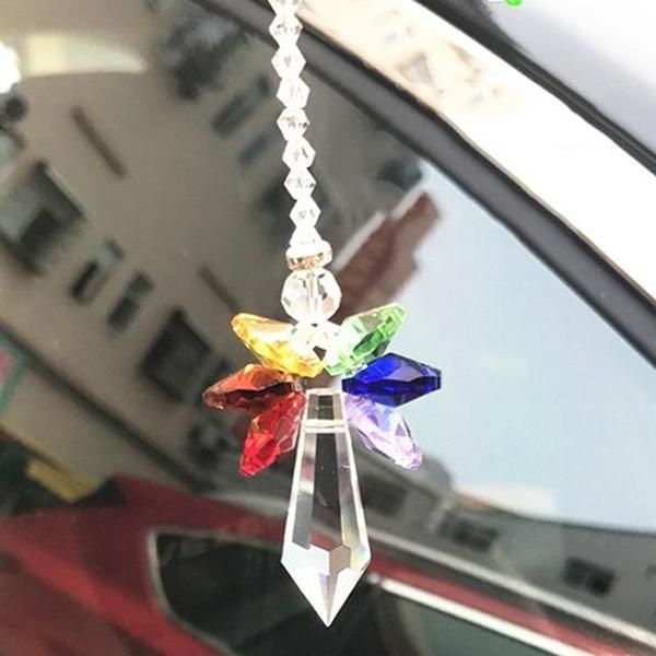 

decorative objects & figurines rainbow angel crystal suncatcher colorful pendant hanging decoration for car home