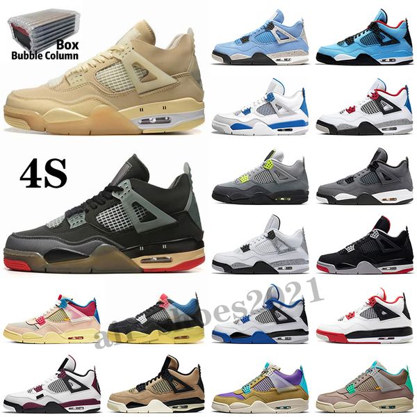 

sail university blue 4 4s mens basketball shoes sneakers fire red thunder oreo 1 1s atmosphere bred military black cat what the white cement, White;red